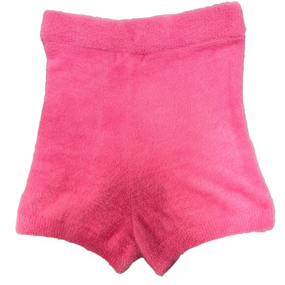 L Space Daydreamin Shorts Barbie Pink Fuzzy Elastic High Waist L Cozy Coquette - Picture 12 of 12